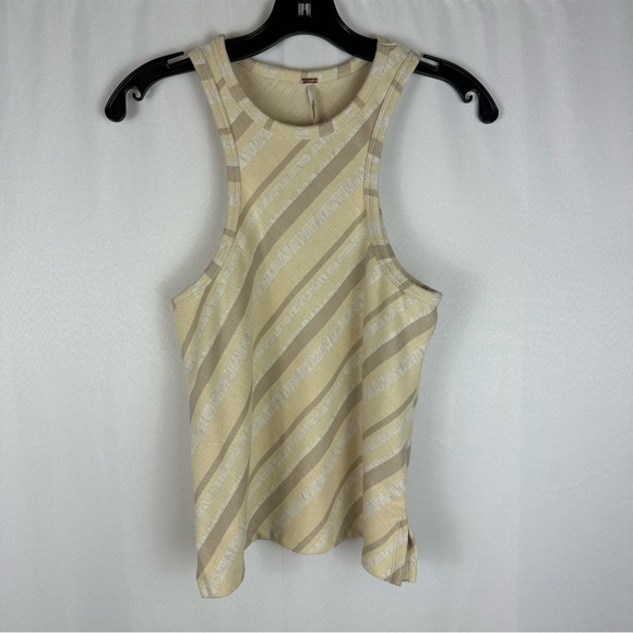 Free People Ivory Sidelines Racerback Tank Top - Picture 2 of 6